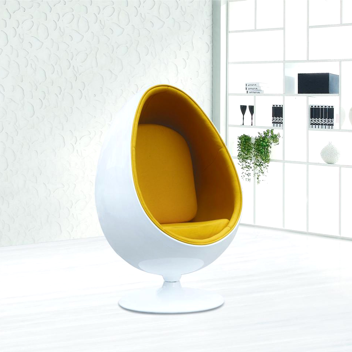Кресло Egg Chair желтое